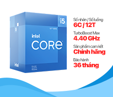 CPU Intel Core i5-12400 (6C/12T, 2.50 GHz - 4.40 GHz, 18MB - LGA1700) / Box chính hãng