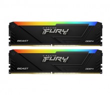 RAM PC DDR4 32GB BUS 3200MHz Kingston Fury Beast RGB 2x16G KF432C16BB1AK2 