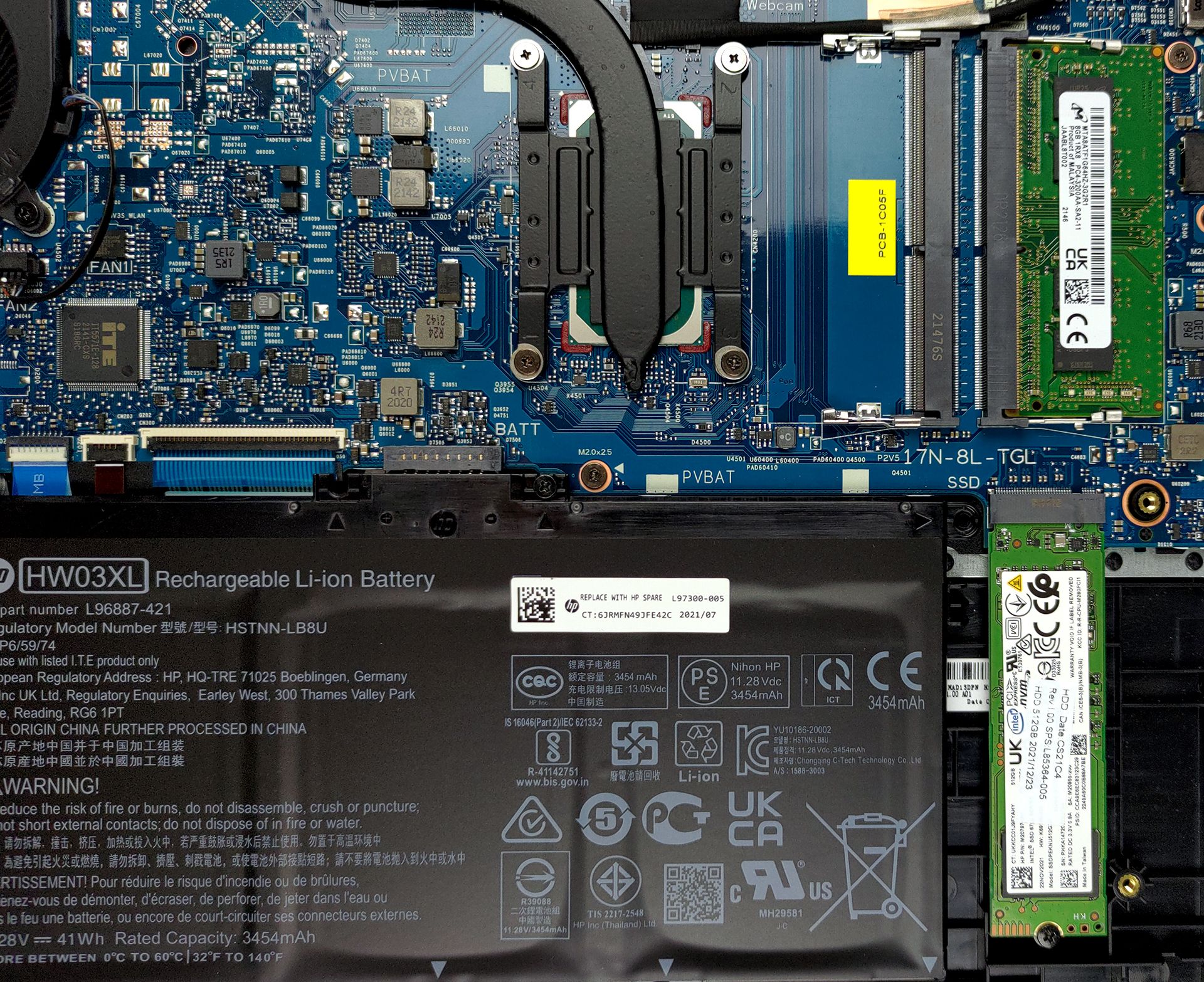 Ram-SSD-laptop-HP 470 G8