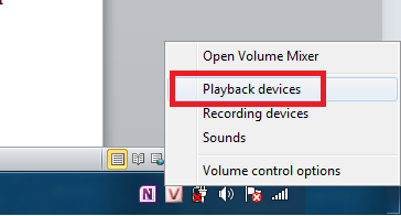 Click chọn Playback devices