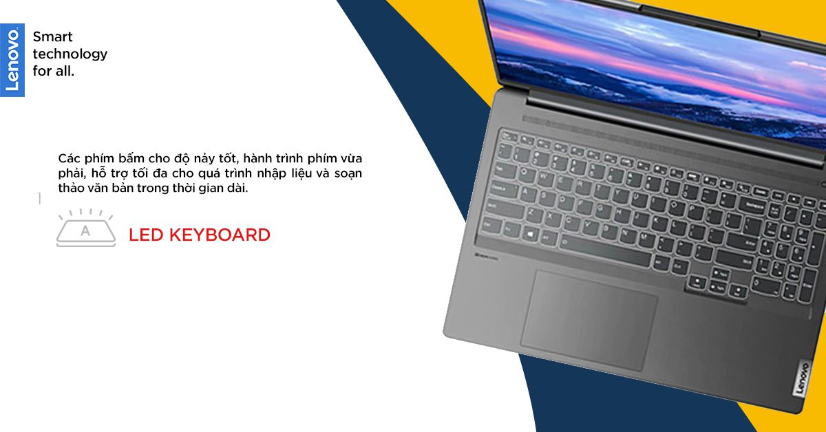 bàn phím Lenovo IdeaPad 5 Pro 16ACH6 82L500WMVN