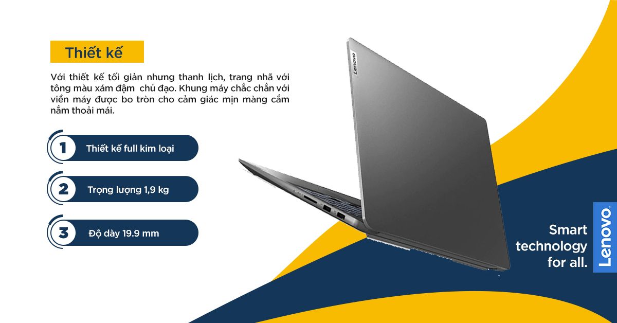 thiêt kế laptop Lenovo IdeaPad 5 Pro 16ACH6 82L500WMVN