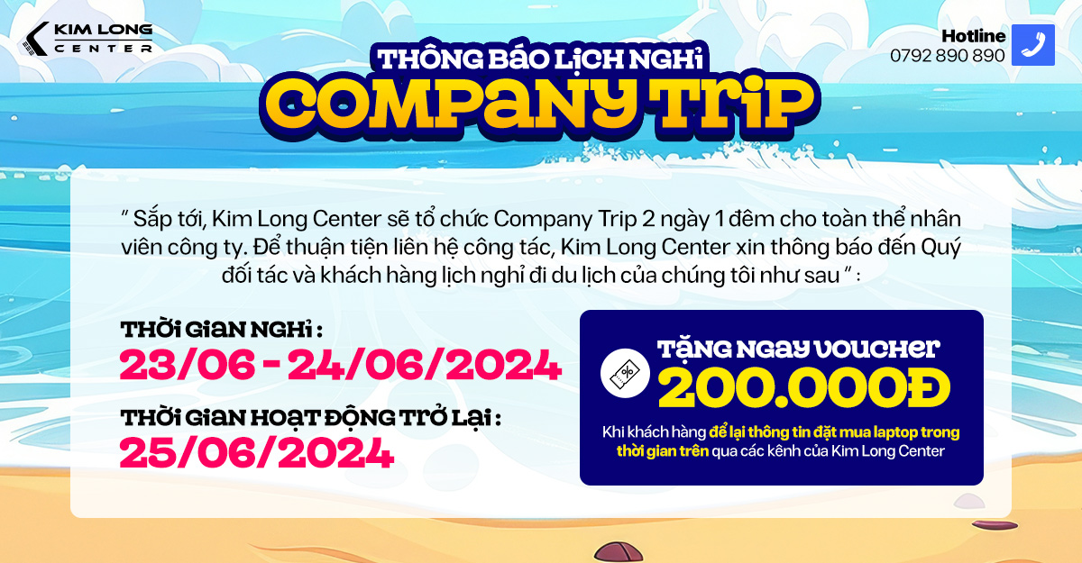 THÔNG BÁO LỊCH NGHỈ COMPANY TRIP