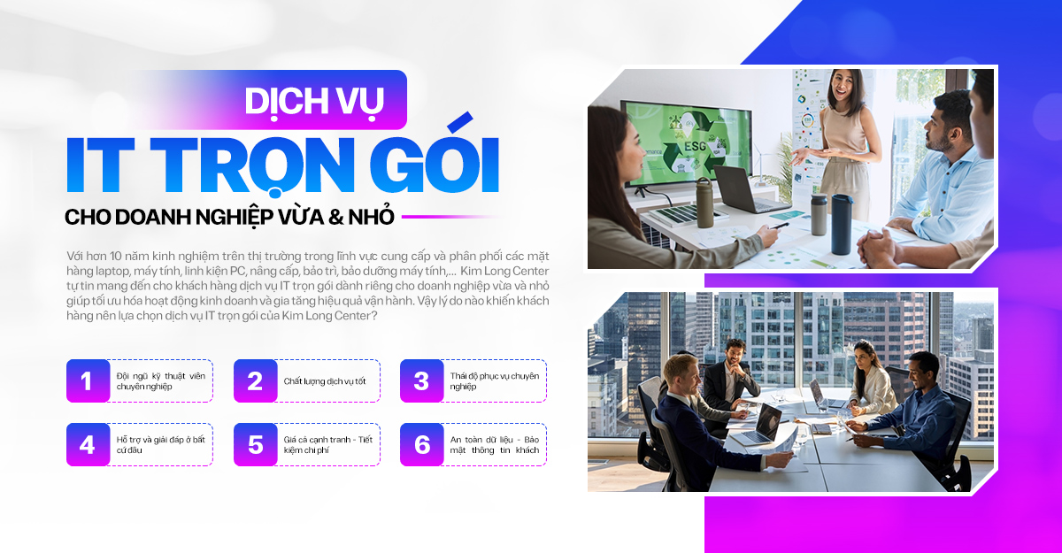 Dịch vụ IT trọn gói dành cho doanh nghiệp vừa và nhỏ 